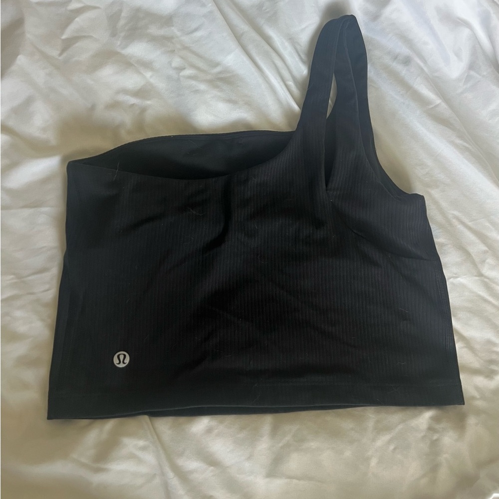 lululemon athletica Black Nulu Asymmetrical top